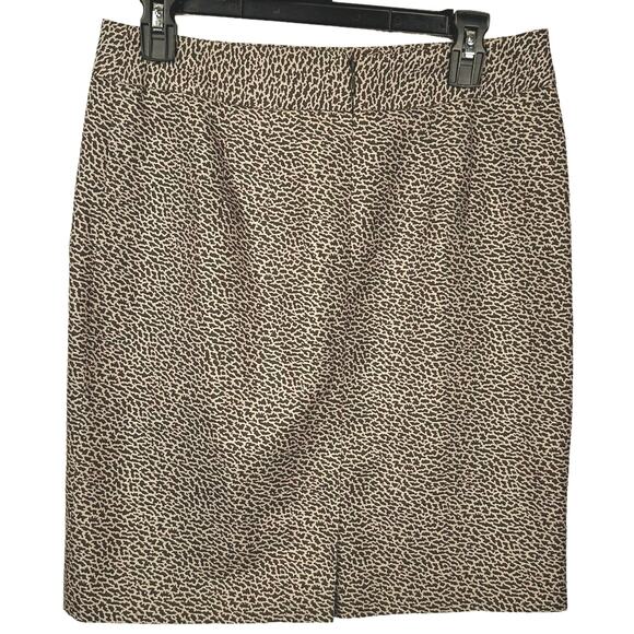 NWT LOFT Leopard Animal Print Silk Blend Pencil Skirt Women’s Size reptile brown - Picture 2 of 8